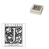bloemenmonogram Briefboek Ex libris Rubberstempel (Gestempeld)