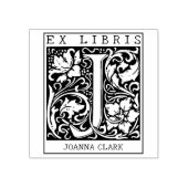 bloemenmonogram Briefboek Ex libris Rubberstempel (Afrduk)