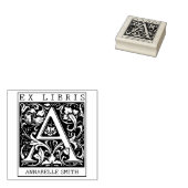 bloemenmonogram Briefboek Ex libris Rubberstempel (Gestempeld)