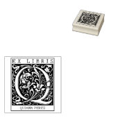 bloemenmonogram Briefboek Ex libris Rubberstempel (Gestempeld)