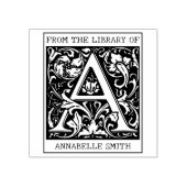  bloemenmonogram letter A uit de bibliotheek Rubberstempel (Afrduk)