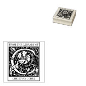 bloemenmonogram letter C uit de bibliotheek Rubberstempel (Gestempeld)