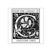 bloemenmonogram letter C uit de bibliotheek Rubberstempel (Afrduk)