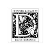 bloemenmonogram letter D uit de bibliotheek Rubberstempel (Afrduk)