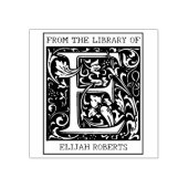 bloemenmonogram letter E uit de bibliotheek Rubberstempel (Afrduk)
