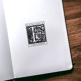  bloemenmonogram letter F uit de bibliotheek Rubberstempel