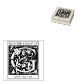  bloemenmonogram letter G uit de bibliotheek Rubberstempel (Gestempeld)