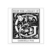  bloemenmonogram letter G uit de bibliotheek Rubberstempel (Afrduk)