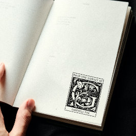  bloemenmonogram letter G uit de bibliotheek Rubberstempel