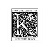 bloemenmonogram letter K uit de bibliotheek Rubberstempel (Afrduk)