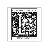 bloemenmonogram letter L uit de bibliotheek Rubberstempel (Afrduk)