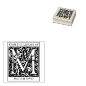 bloemenmonogram letter M uit de bibliotheek Rubberstempel (Gestempeld)