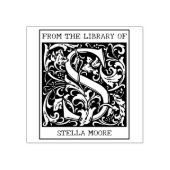 bloemenmonogram letter S uit de bibliotheek Rubberstempel (Afrduk)