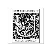 bloemenmonogram letter U uit de bibliotheek Rubberstempel (Afrduk)