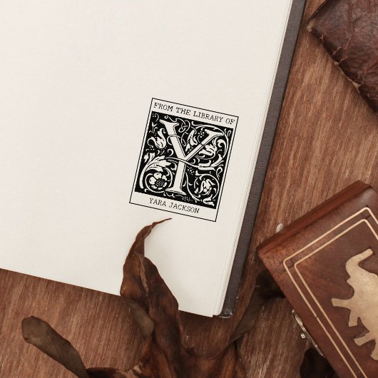  bloemenmonogram letter Y uit de bibliotheek Rubberstempel