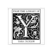  bloemenmonogram letter Y uit de bibliotheek Rubberstempel (Afrduk)