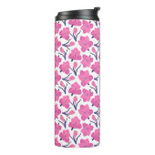 Bloemenmonogram met Initiaal – gepersonaliseerd ca Thermosbeker (Gedraaid links)