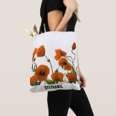 Bloemenmonogram Naam bruidsmeisje huwelijkscadeau  Tote Bag (Dichtbij)