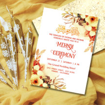 Bloemenmoslim Mehndi ceremonie