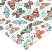 Bloemenmot vlinderpatroon korte tafelloper (Hoek)