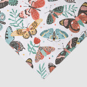 Bloemenmot vlinderpatroon tissuepapier (Detail)