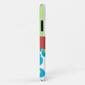 bloemenmotief, groene strepen, Jouw naam Case-Mate iPhone Case (Achterkant/rechts)