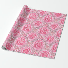 Bloemenmotief Rozen bloemen Cadeaupapier