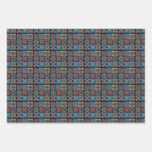 Bloemenmozaïek in levendige kleuren inpakpapier vel (Voorkant 3)