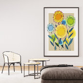 Bloemenmuur Art Canvas