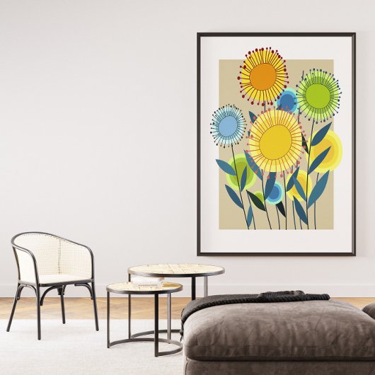 Bloemenmuur Art Canvas