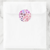 Bloemenmuur Ronde Sticker (Tas)