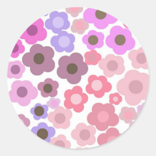 Bloemenmuur Ronde Sticker