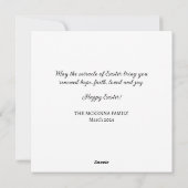 Bloemenmuzikant Bunny Easter Feestdagenkaart (Achterkant)