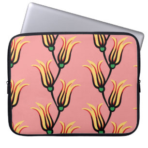 bloemennaadloos bloemenpatroon laptop sleeve