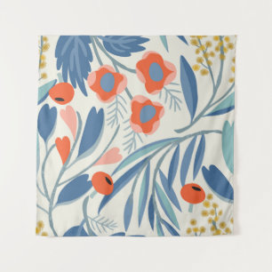 bloemennaadloze, botanische achtergrond. wandkleed