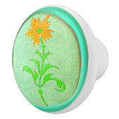  bloemennaaiknop groen keramische knop (Rechts)