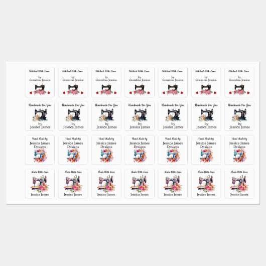  bloemennaaimachine labels (Vel)