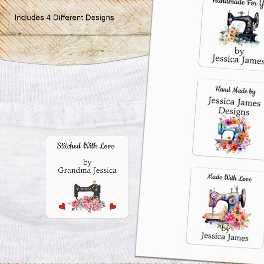 bloemennaaimachine labels