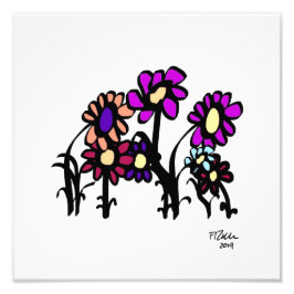 Bloemennetwerk Foto Afdruk