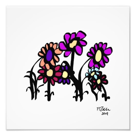 Bloemennetwerk Foto Afdruk (Voorkant)