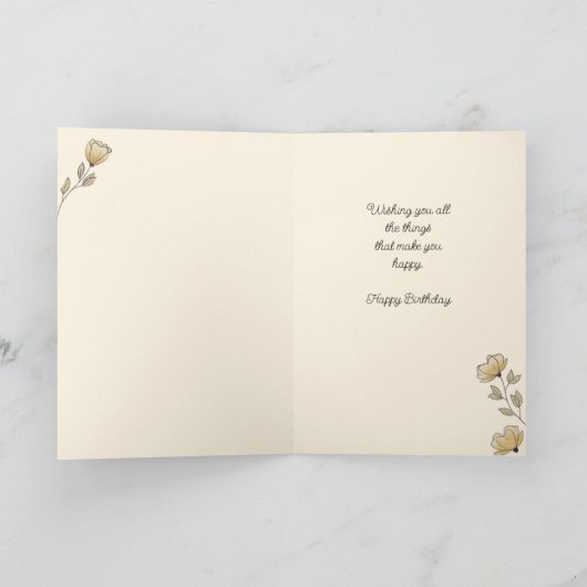 Bloemennichtje of aangepaste ontvanger en tekst ve kaart (Binnen)