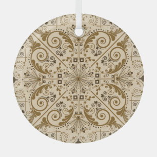 Bloemennostalgie: klassieke achtergrond. glas ornament
