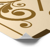 Bloemennostalgie: klassieke  achtergrond. poster (Hoek)