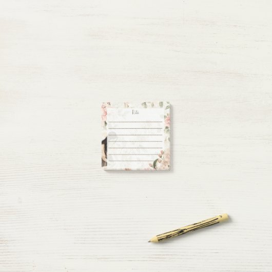 bloemennotities met soulvolle silhouetten post-it® notes (Op bureau)