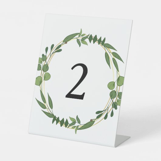 Bloemennummers voor de tafel reclamebord met voetstuk (Voorkant)