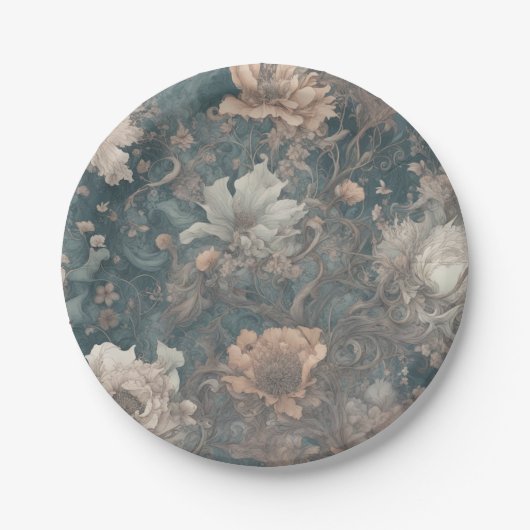 bloemenoceaan papieren bordje (Voorkant)