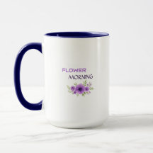 Bloemenochtend — Elegant Paarse Bloemige Mokontwer
