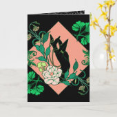 “Bloemenoffer” – Botanische Hand & Bloesem Kaart (Gele Bloem)