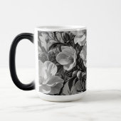 Bloemenolie schilderij grijswaarden magische mok (Links)