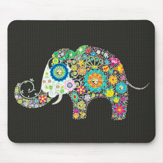 Bloemenolifant - Diamond Studs Horizontaal Muismat (Voorkant)